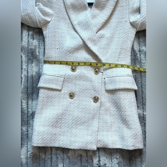 Zara Textured Double-Breasted Blazer Size XS - Picture 6 of 11